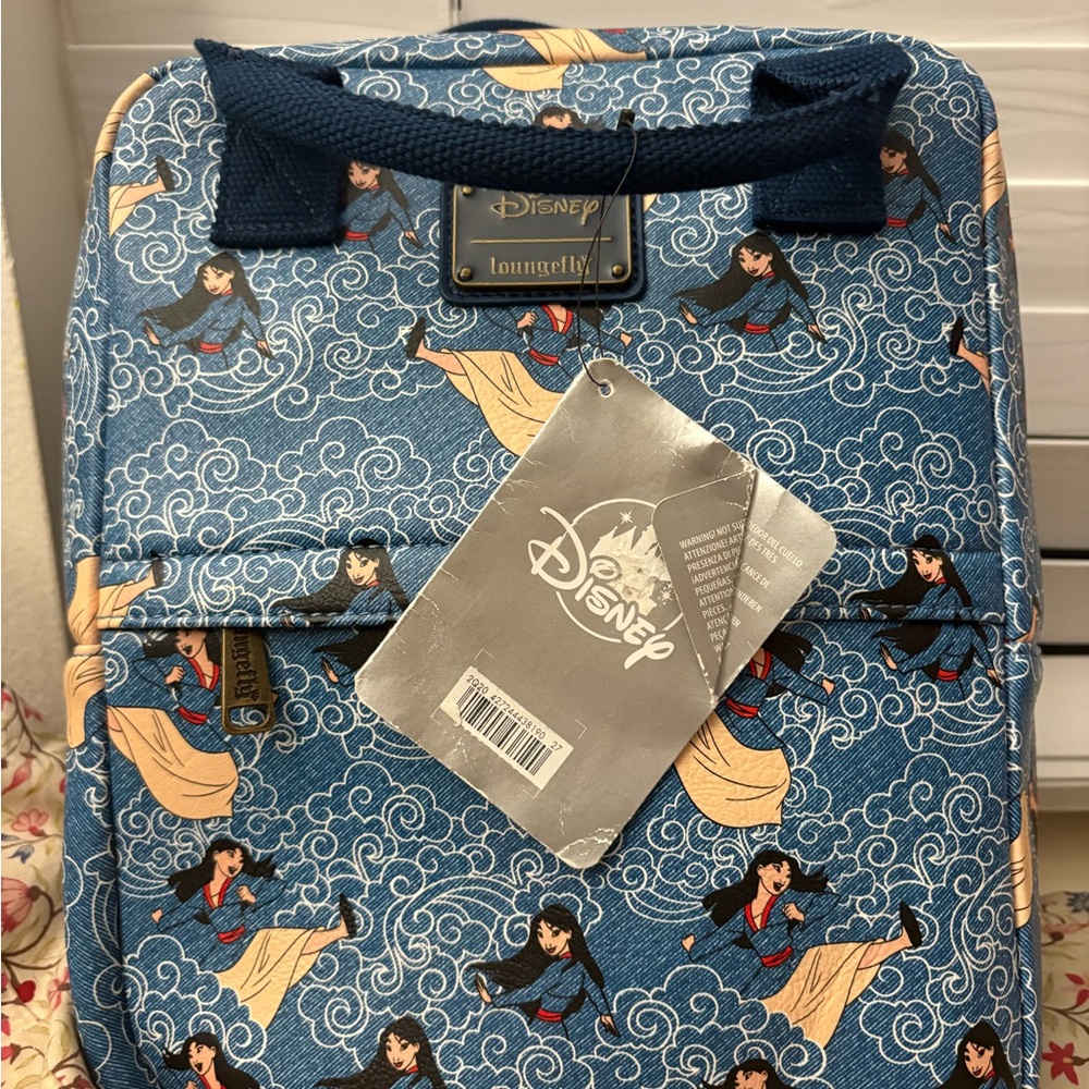 NWT Disney Parks Loungefly Mulan Blue Backpack HTF
